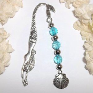 New! Bookmark Mermaid Seashell Beach Gift Idea for Book Lover Girl Woman A004
